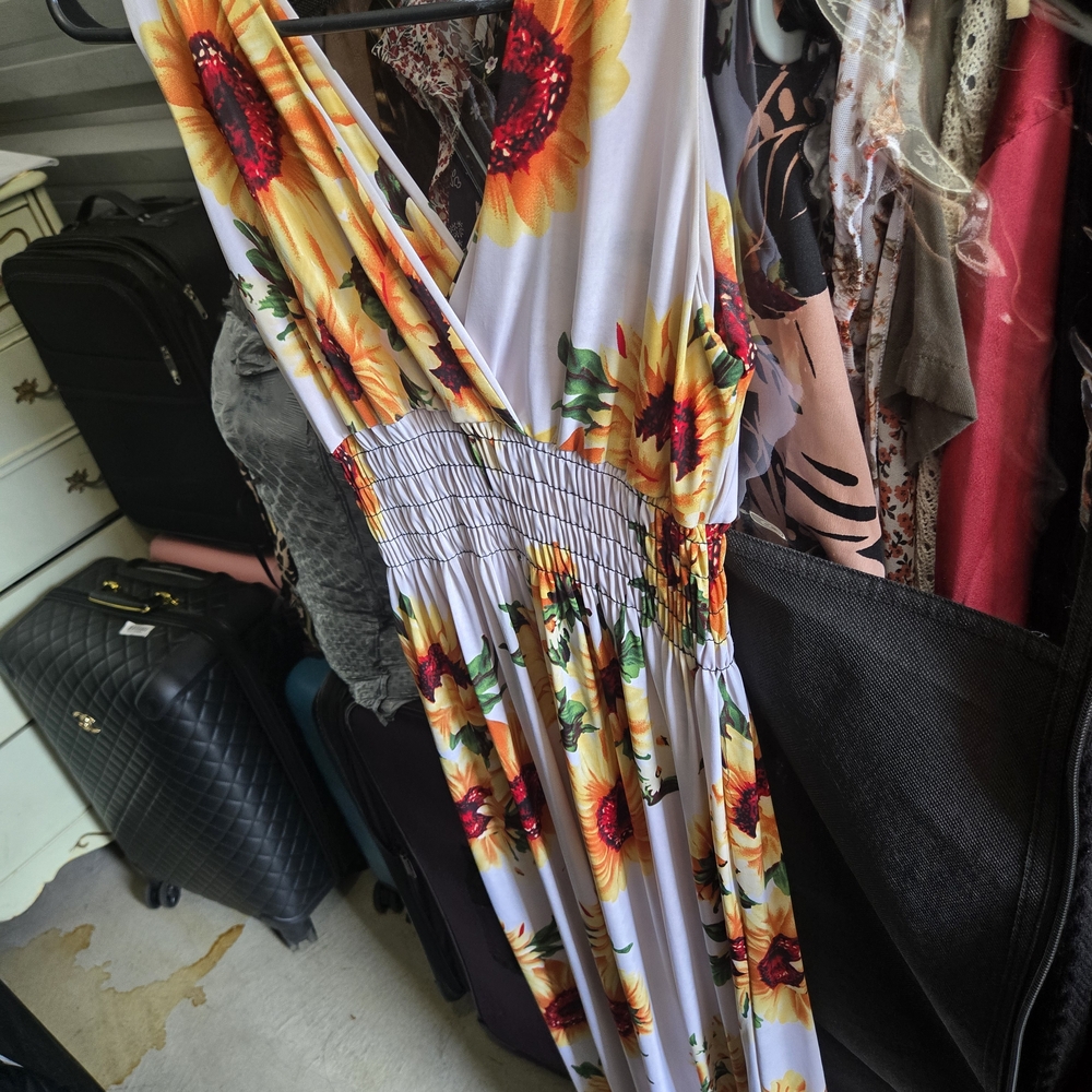 Floral Sunflower Maxi Dress